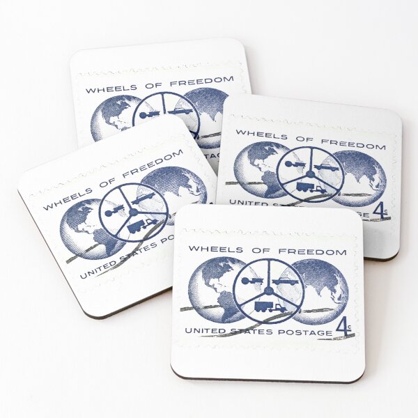 Item preview, American USA Wheels Of Freedom Vintage Postage Stamp designed and sold by red-amber65.