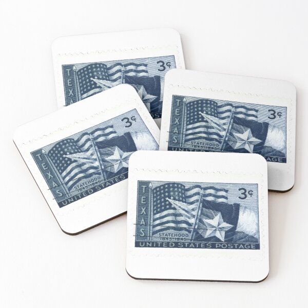 Item preview, American USA Texas Star Blue Vintage Postage Stamp designed and sold by red-amber65.