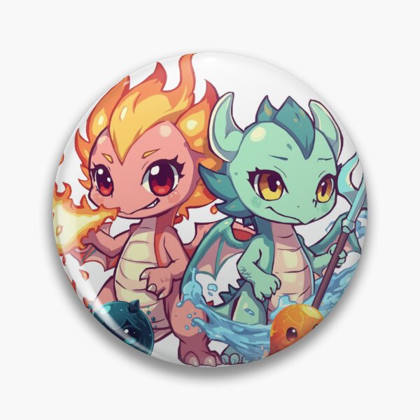 Artikelvorschau, Emberstream Dragon Twins – Vereint durch Band, getrennt durch Element entworfen und verkauft von Monzora.