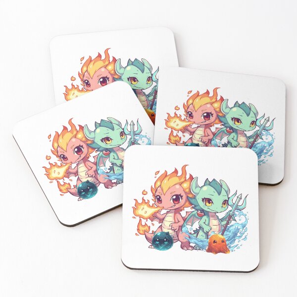 Item preview, Emberstream Dragon Twins — United by Bond, Split by Element designed and sold by Monzora.