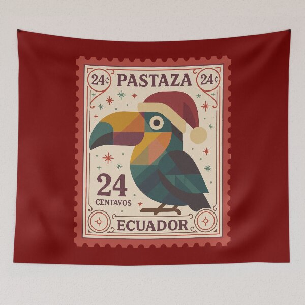 Item preview, Toucan Postage Stamp from Ecuador, Pastaza, Christmas Edition designed and sold by marilustrado.