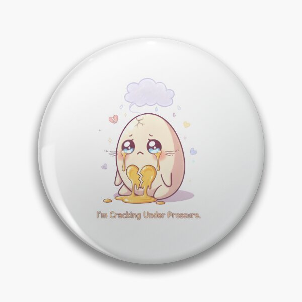 Item preview, Broken Hearted Egg – “I’m Cracking Under Pressure” | Cute Kawaii Sad Egg Character designed and sold by Snackwear Apparel.