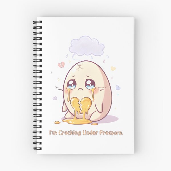 Item preview, Broken Hearted Egg – “I’m Cracking Under Pressure” | Cute Kawaii Sad Egg Character designed and sold by Snackwear Apparel.