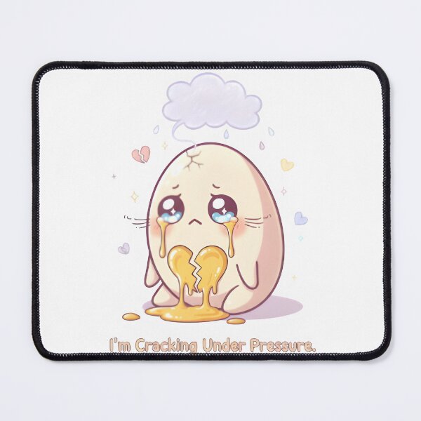 Item preview, Broken Hearted Egg – “I’m Cracking Under Pressure” | Cute Kawaii Sad Egg Character designed and sold by Snackwear Apparel.