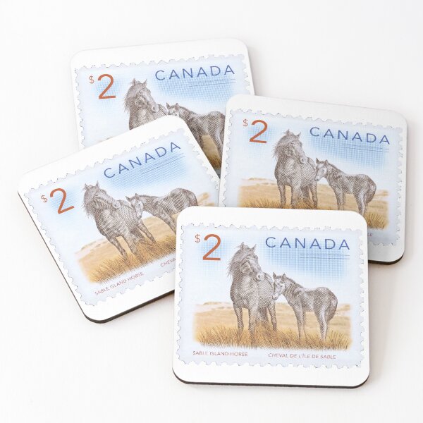 Item preview, Canadian Sable Island Horses Canada Vintage Postage Stamp designed and sold by red-amber65.