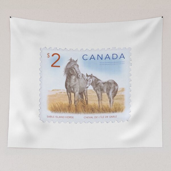 Item preview, Canadian Sable Island Horses Canada Vintage Postage Stamp designed and sold by red-amber65.