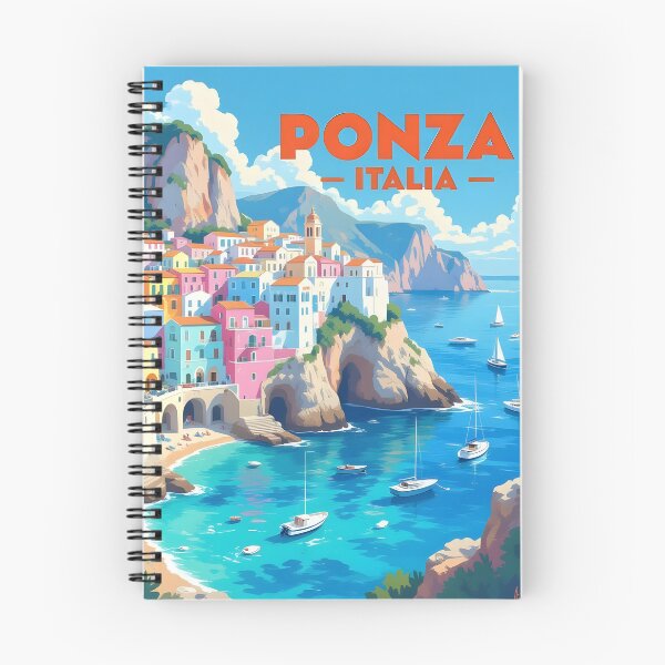 Item preview, Ponza, Lazio, Italy: Vintage-Style Painterly Travel Poster designed and sold by LSVart.