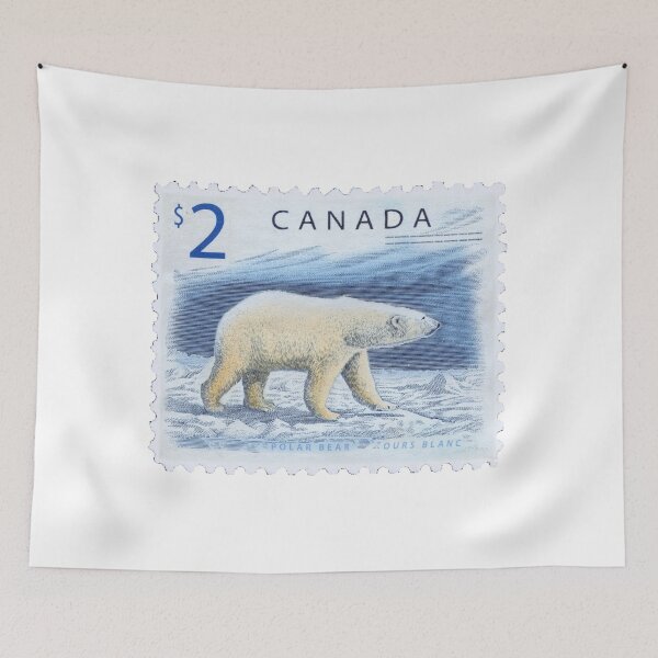 Item preview, Canadian Polar Bear Canada Vintage Postage Stamp designed and sold by red-amber65.