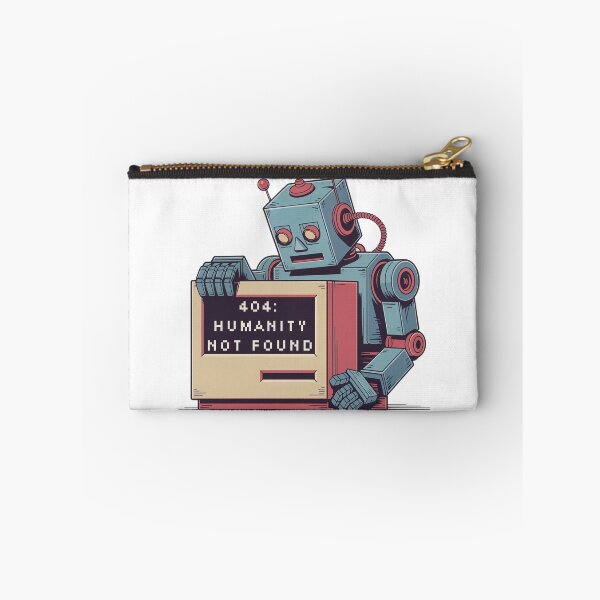 Item preview, Retro Robot “404: Humanity Not Found” Design – Funny Tech Error Message designed and sold by Funthropology.