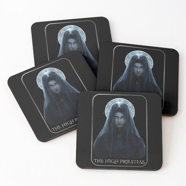 Item preview, The High Priestess – Dark Mystic Tarot Art designed and sold by Fradikal.