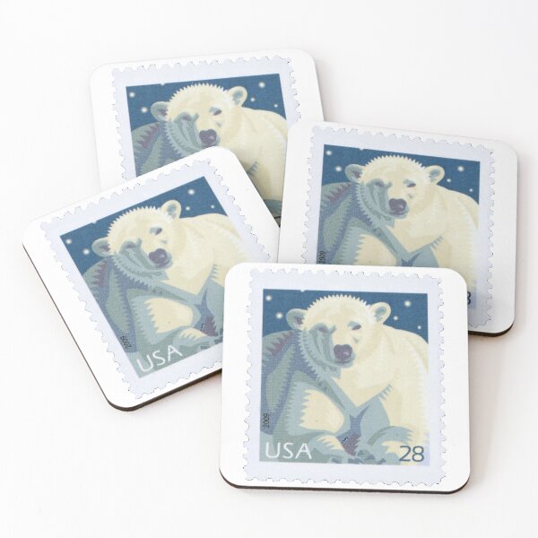 Item preview, Vintage Canadian Polar Bear Postage Stamp designed and sold by red-amber65.