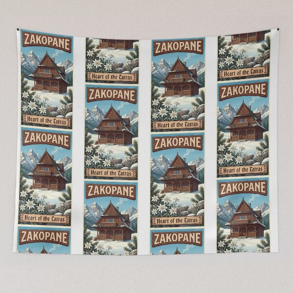 Item preview, Zakopane, Poland - Heart of the Tatras Vintage Travel Poster designed and sold by Digital Dreams Arts.