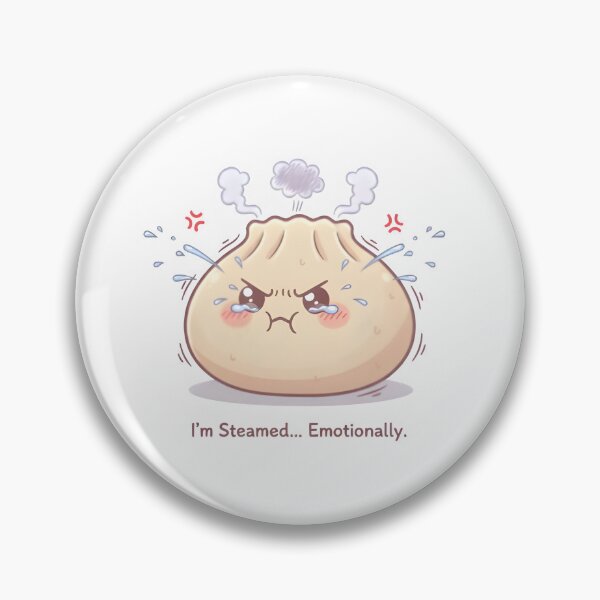 Item preview, Angry Dumpling Kawaii Design – “I’m Steamed… Emotionally.” Cute Funny Food Art designed and sold by Snackwear Apparel.