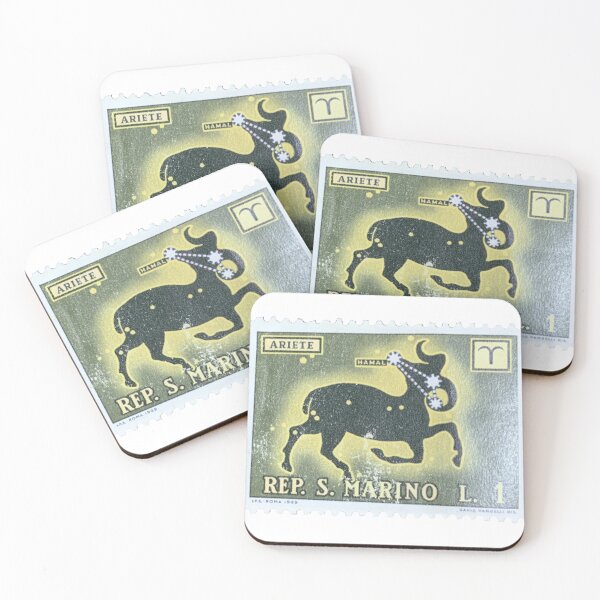Item preview, Aries Star Sign Vintage Postage Stamp designed and sold by red-amber65.