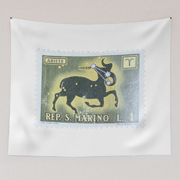 Item preview, Aries Star Sign Vintage Postage Stamp designed and sold by red-amber65.