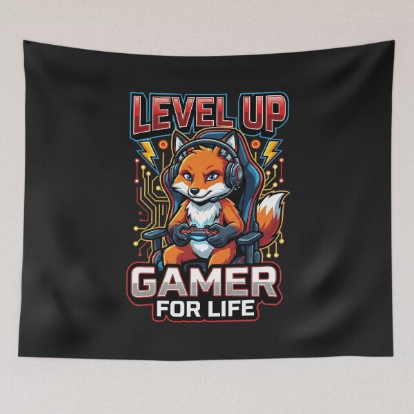 Item preview, Neon Circuitry: The Cybernetic Gaming Fox designed and sold by AwesomeBeyondLimits.