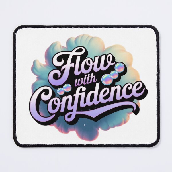 Item preview, Flow With Confidence Aesthetic Pastel Motivational Quote designed and sold by NRcollections24.