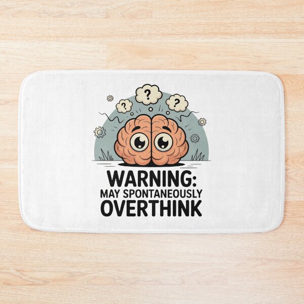 Item preview, Warning May Spontaneously Overthink Cute Brain designed and sold by MonkiFlipp.