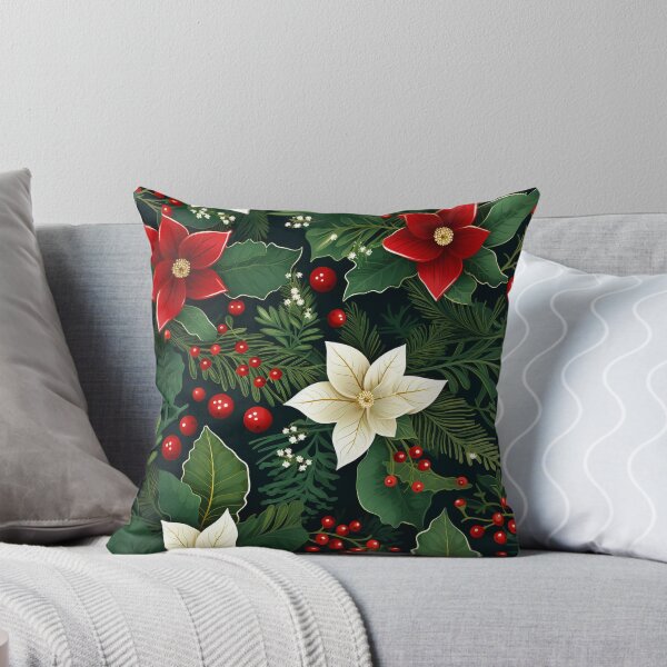 Item preview, Cute Christmas Berries White Flower Pattern - Christmas  designed and sold by RoyalStarsPatts.