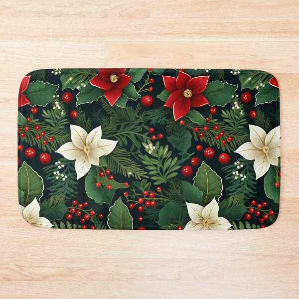 Item preview, Cute Christmas Berries White Flower Pattern - Christmas  designed and sold by RoyalStarsPatts.