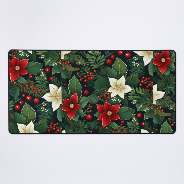 Item preview, Cute Christmas Berries White Flower Pattern - Christmas designed and sold by RoyalStarsPatts.