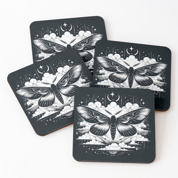 Item preview, Celestial Luna Moth Above Cosmic Clouds designed and sold by BigBlueArt.
