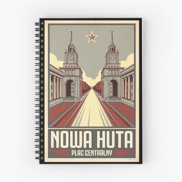 Item preview, Nowa Huta, Plac Centralny - Krakow Socialist Realism Vintage Poster designed and sold by Digital Dreams Arts.