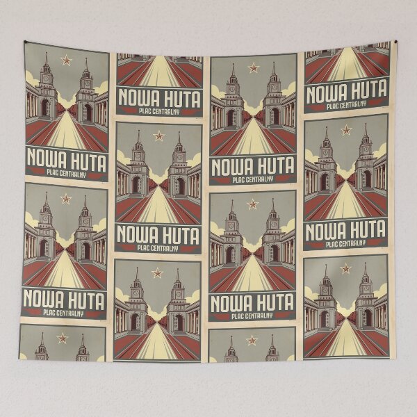 Item preview, Nowa Huta, Plac Centralny - Krakow Socialist Realism Vintage Poster designed and sold by Digital Dreams Arts.