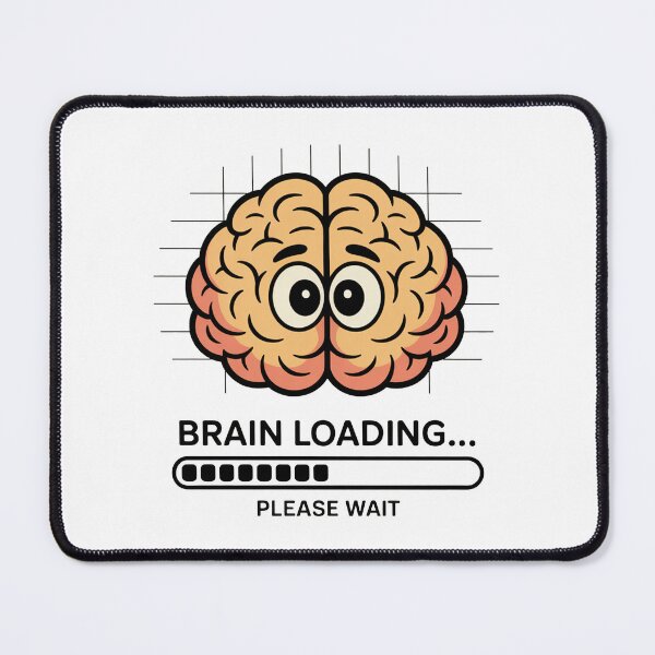 Item preview, Brain Loading Funny Cute Cartoon Art designed and sold by MonkiFlipp.