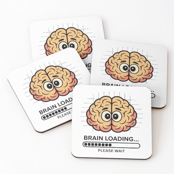 Item preview, Brain Loading Funny Cute Cartoon Art designed and sold by MonkiFlipp.
