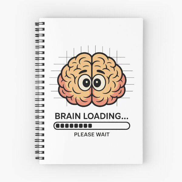 Item preview, Brain Loading Funny Cute Cartoon Art designed and sold by MonkiFlipp.