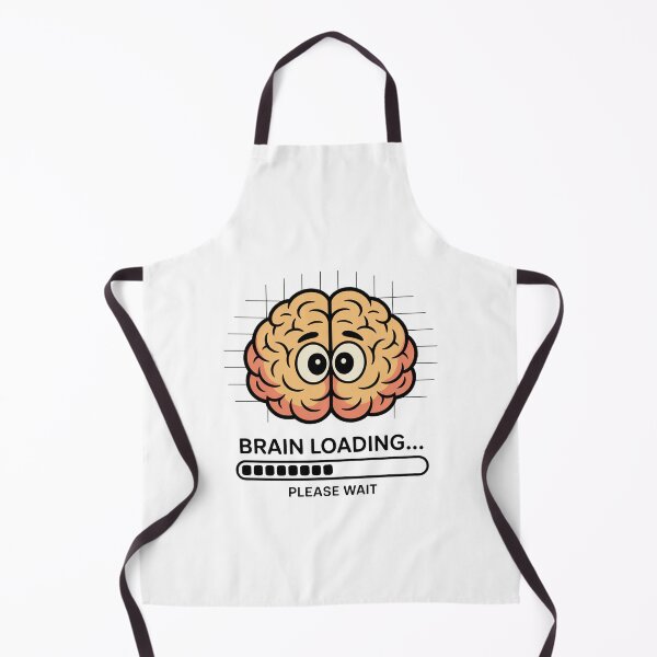 Item preview, Brain Loading Funny Cute Cartoon Art designed and sold by MonkiFlipp.