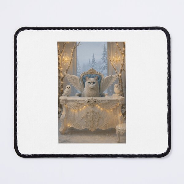 Item preview, Winter Throne Cat – Majestic British Shorthair Fantasy Art designed and sold by LovelyCatGalaxy.