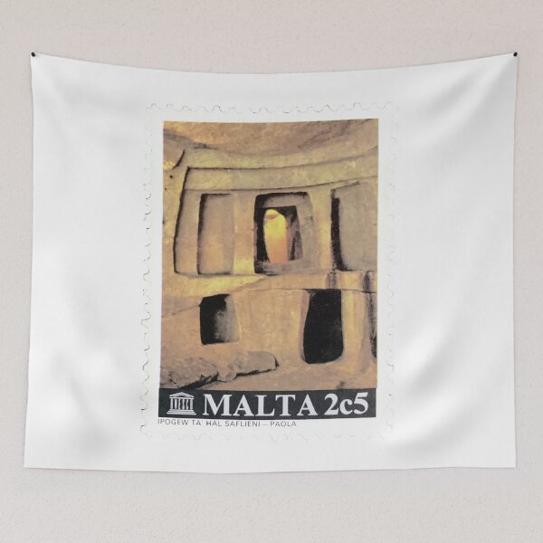 Item preview, Malta Caves Vintage Postage Stamp designed and sold by red-amber65.