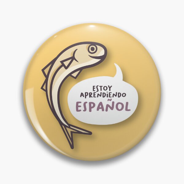 Item preview, "Estoy Aprendiendo Español" Yellow Anchovy, yellow background designed and sold by AnchoaesC.