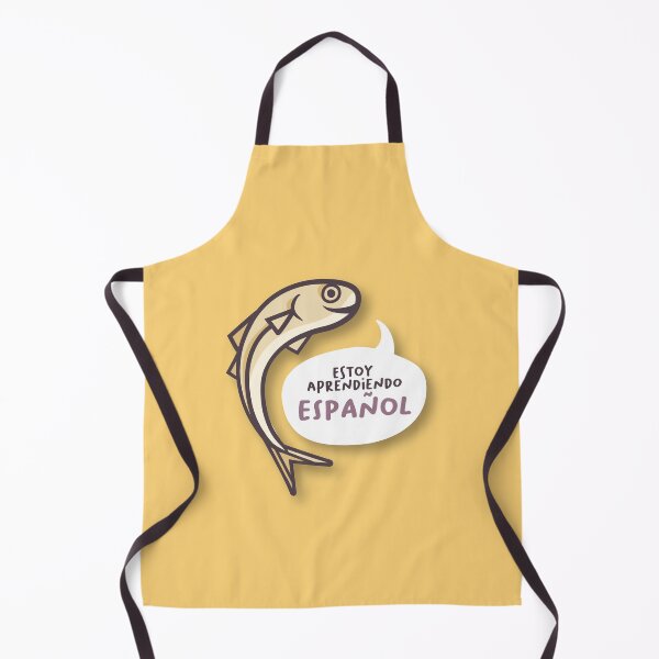 Item preview, "Estoy Aprendiendo Español" Yellow Anchovy, yellow background designed and sold by AnchoaesC.