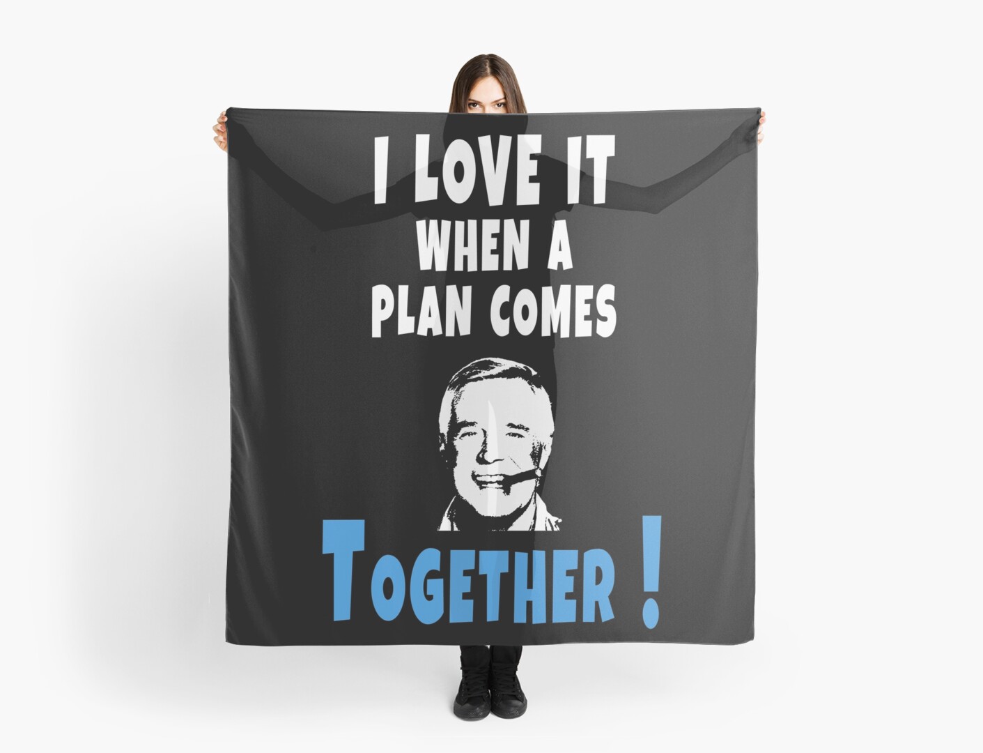 "I love it when a plan comes together Hannibal Smith " Scarves by CarlosV Redbubble