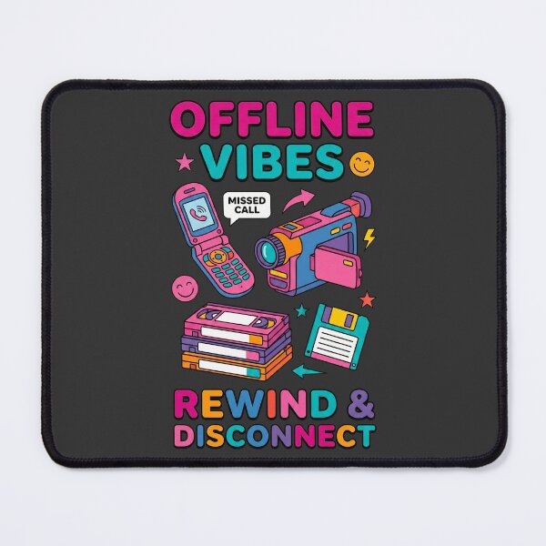 Item preview, Offline vibes retro 80s 90s digital detox designed and sold by WAMTEES.