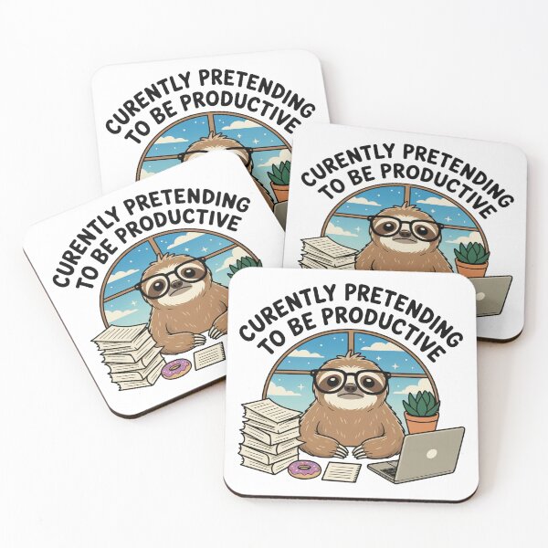 Item preview, Cute Sloth Pretending To Be Productive designed and sold by MonkiFlipp.