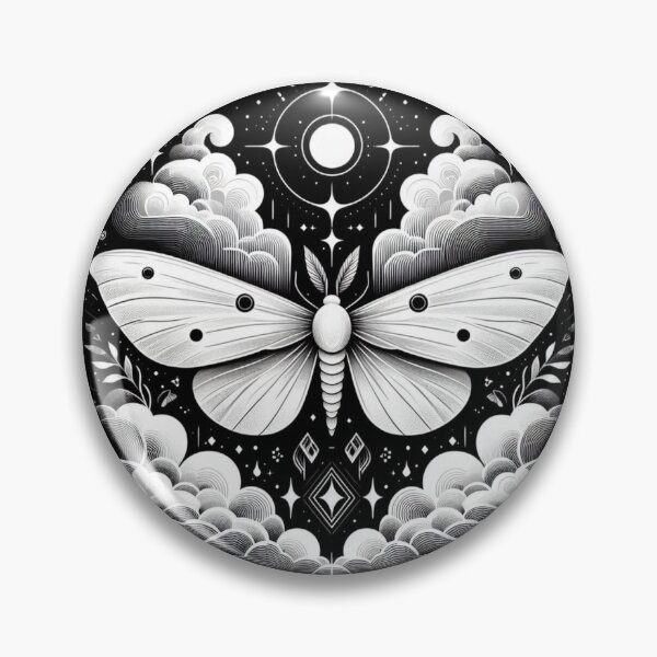 Item preview, Sacred Celestial Luna Moth Moon Sigil designed and sold by BigBlueArt.