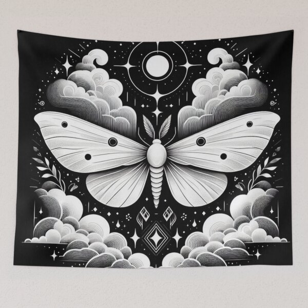 Item preview, Sacred Celestial Luna Moth Moon Sigil designed and sold by BigBlueArt.