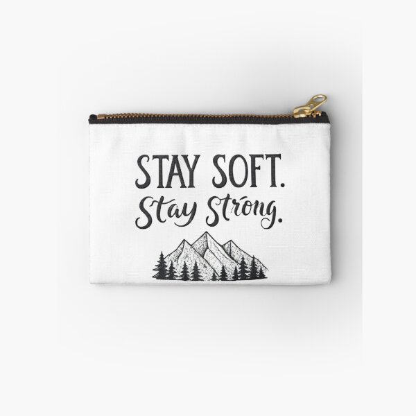 Item preview, ?️ Stay Soft. Stay Strong. – Minimalist Mountain Typography by Vivo Studio designed and sold by VivoStudio.