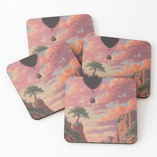 Item preview, Hot air balloon over canyon at sunset designed and sold by Mianku | Für das Leben.