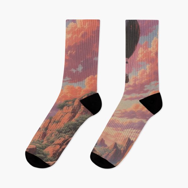 Item preview, Hot air balloon over canyon at sunset designed and sold by Mianku | Für das Leben.