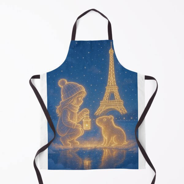 Item preview, Glowing Encounter in Paris with Capybara designed and sold by MIArt Studio.