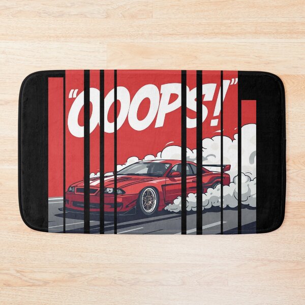 Item preview, Sports car doing burnout, smoke spelling Oops 3 designed and sold by Neon G.