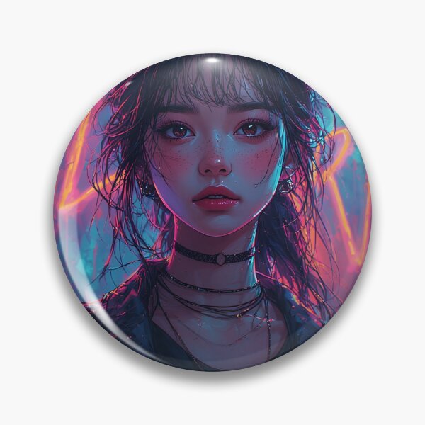 Item preview, Cyberpunk Neon Wall Asian Girl designed and sold by Greenway Creations.