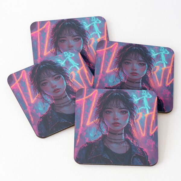 Item preview, Cyberpunk Neon Wall Asian Girl designed and sold by Greenway Creations.
