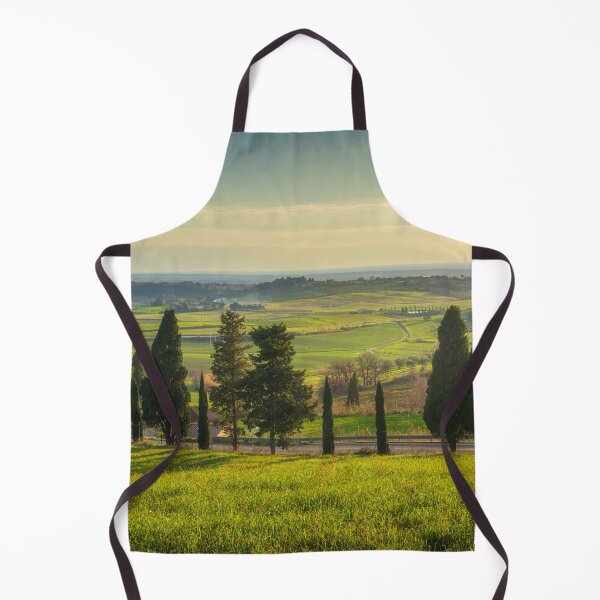 Item preview, Sunset landscape in Maremma. Cypress trees along the road to Casale Marittimo designed and sold by Stefano Orazzini.