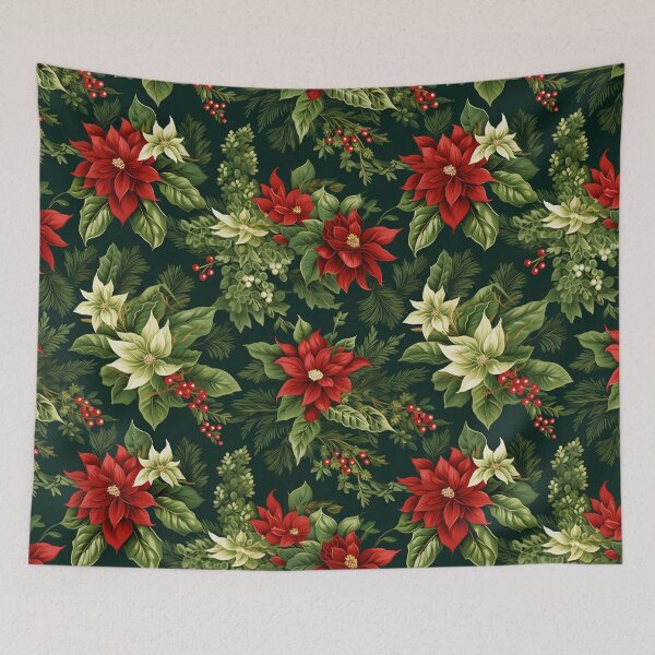Item preview,  Christmas Berries White Flower Pattern - Christmas  Flower designed and sold by RoyalStarsPatts.